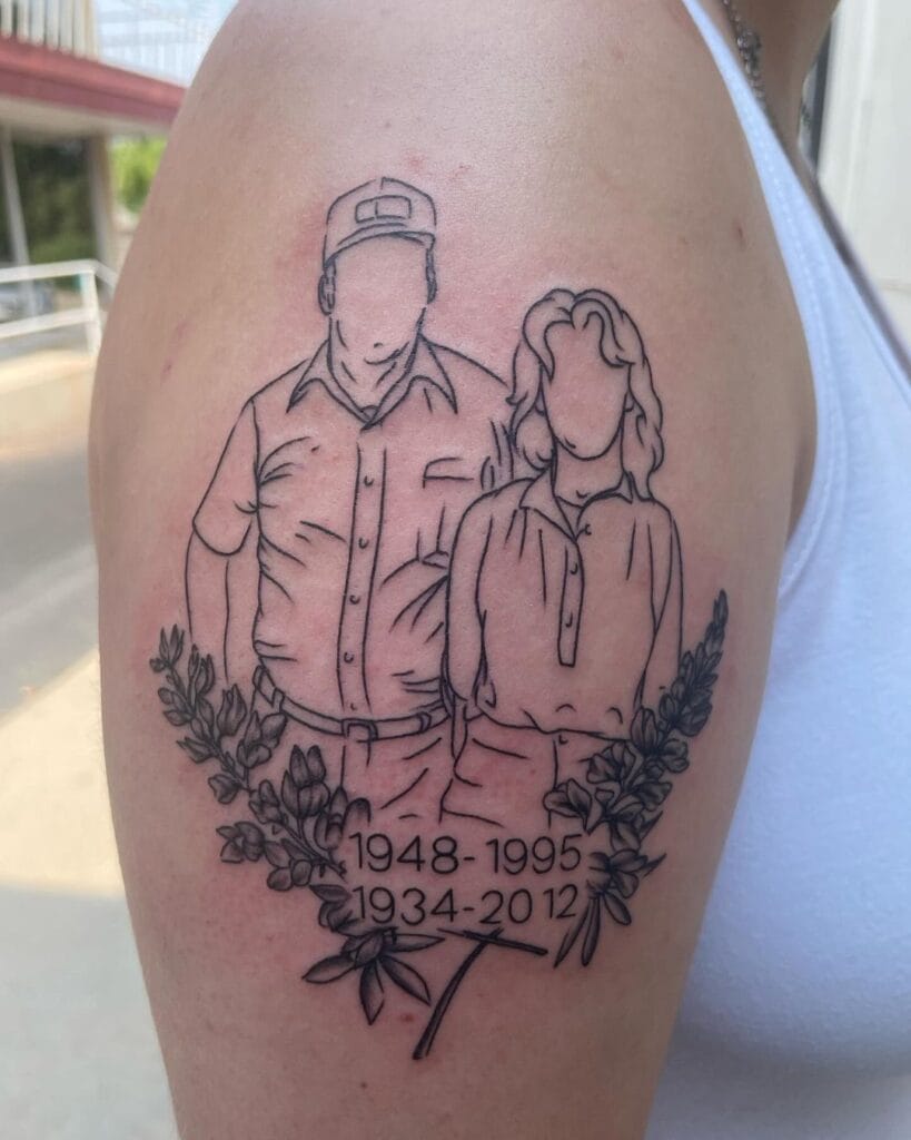 Minimalist Drawings & Dates memorial tattoos tattoo