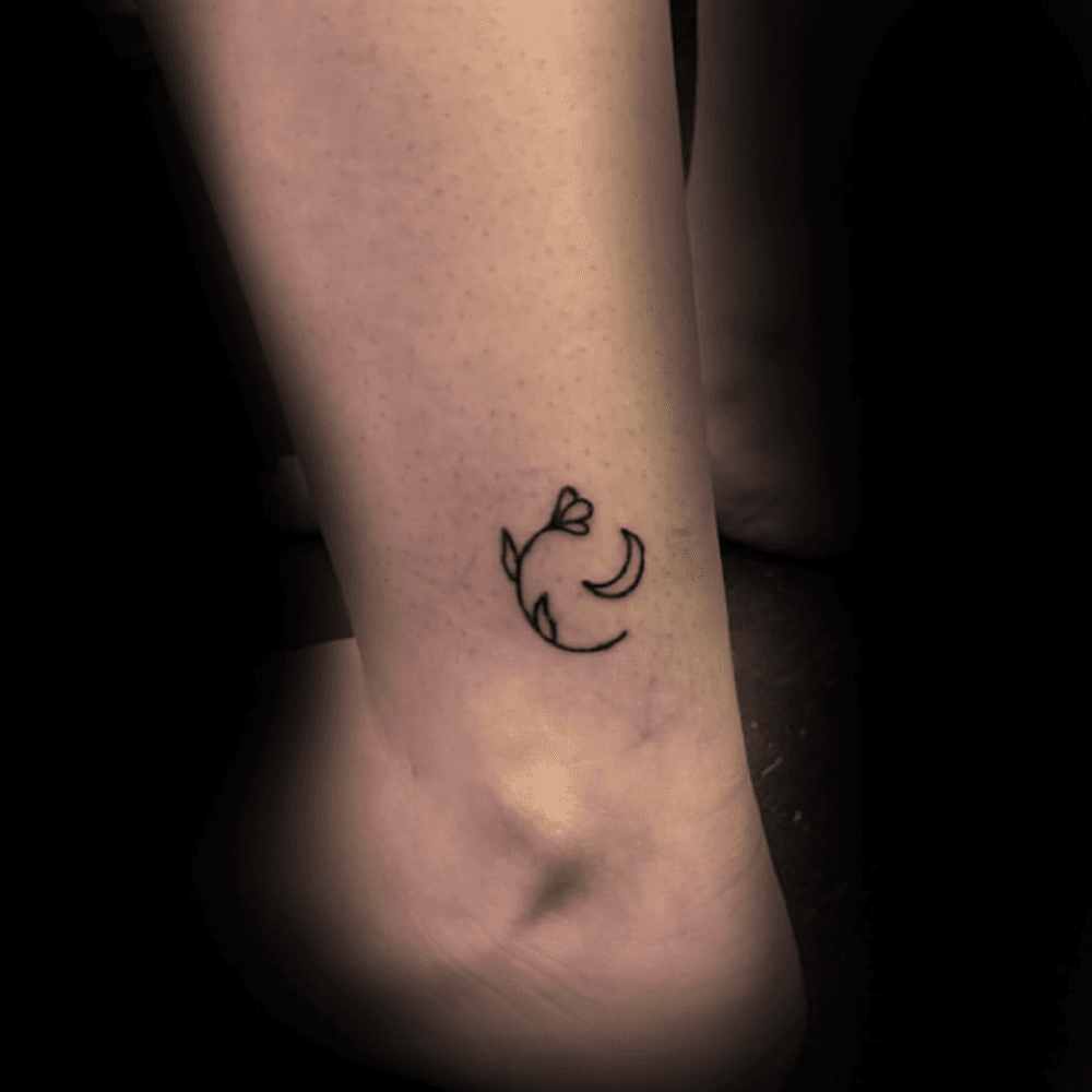 Minimalist Flower & Moon