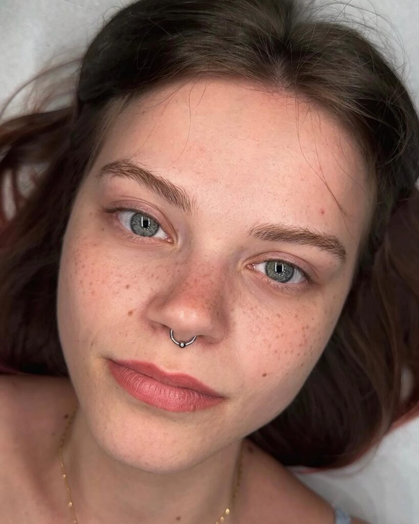 Minimalist Freckles Tattoo With A Soft Natural Look