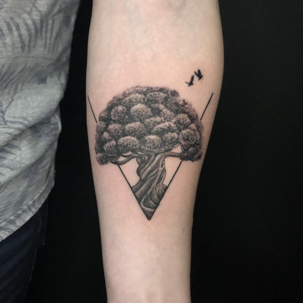 Minimalist Geometric Family Tree Tattoo family tree tattoos tattoo