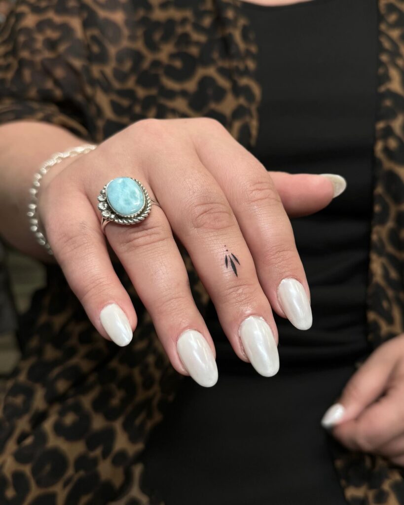 Nature And Celestial Finger Tattoo Set