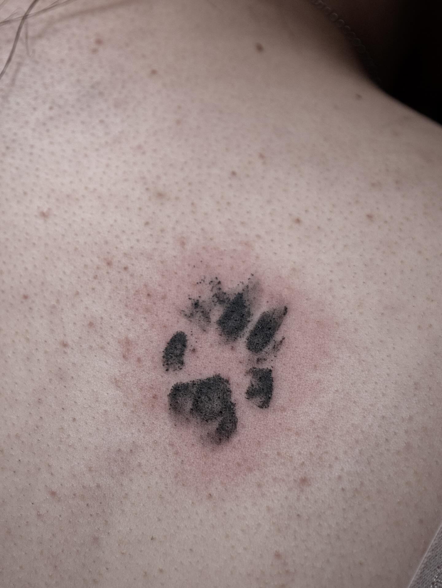 Dog Portrait Pawprint Tattoo pawprint tattoo ideas tattoo