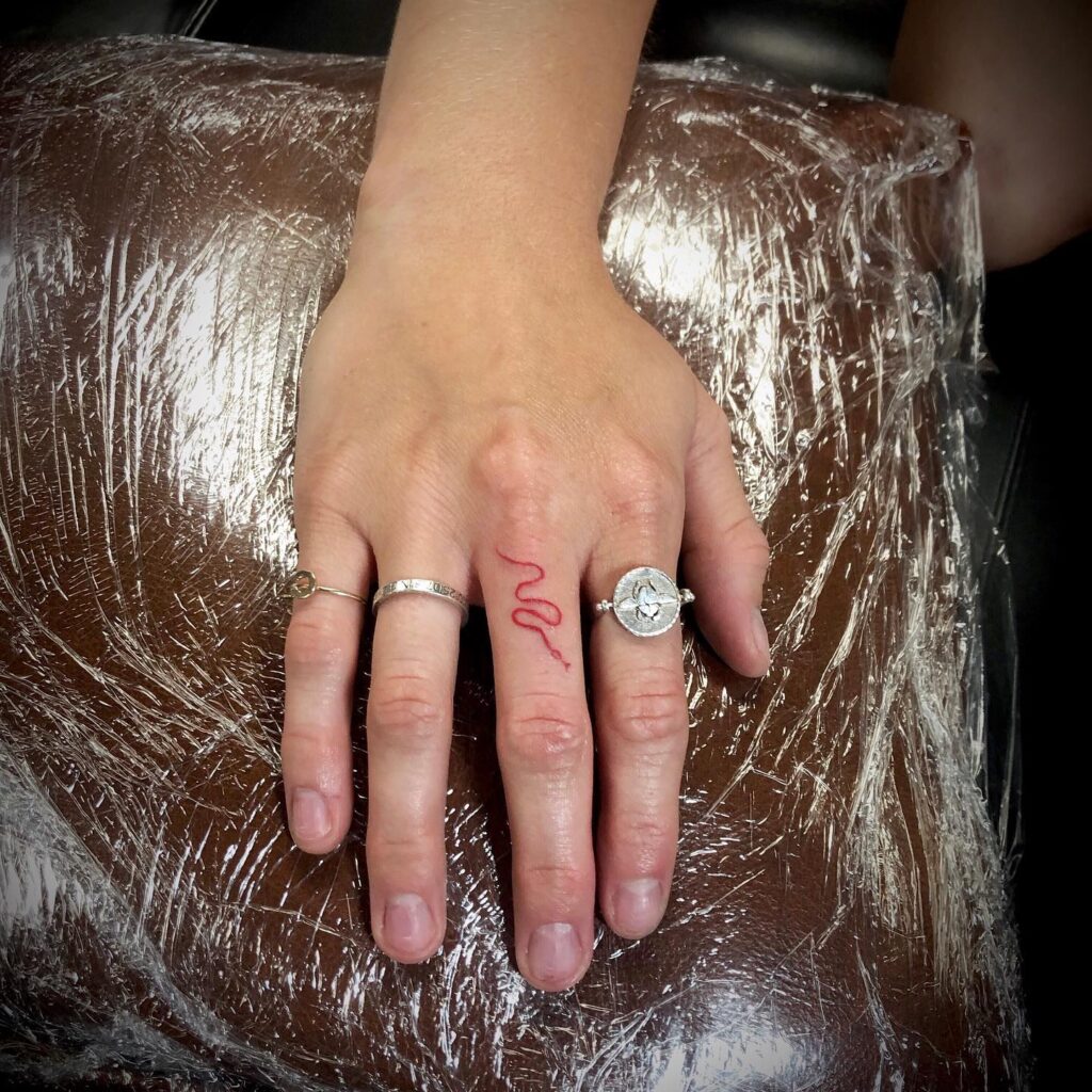 Celestial Spark Finger Tattoos