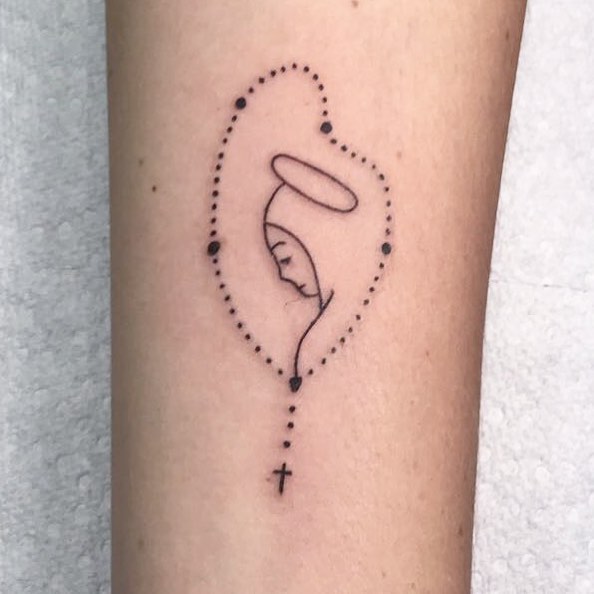 Heaven Sent Rosary Tattoo