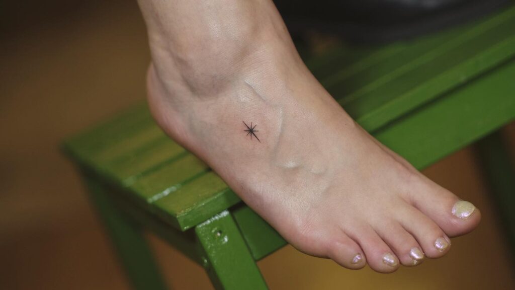 Foot Tattoo Celebrating Balance And Feminine Energy
