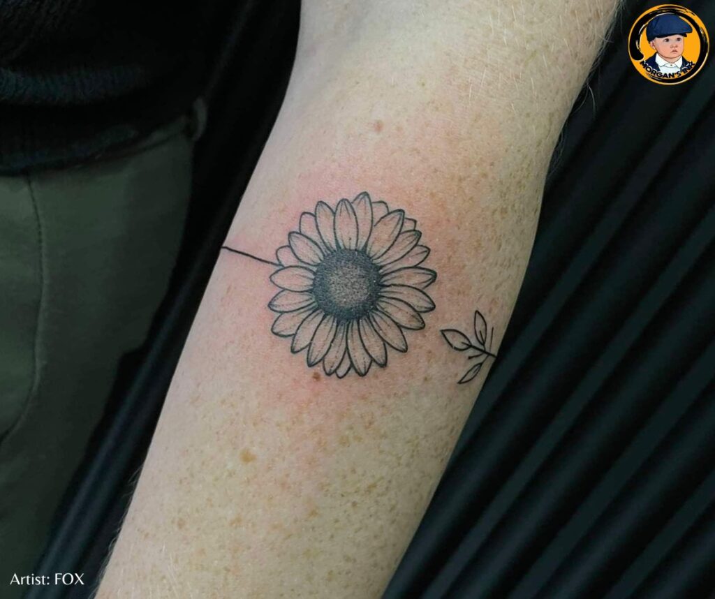 Minimalist Sunflower Forearm Tattoo sunflower tattoos tattoo