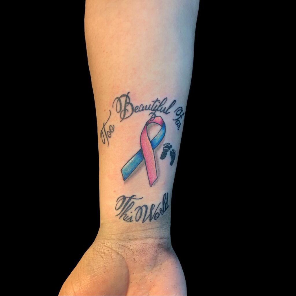Infinity Heart Miscarriage Tribute Tattoo