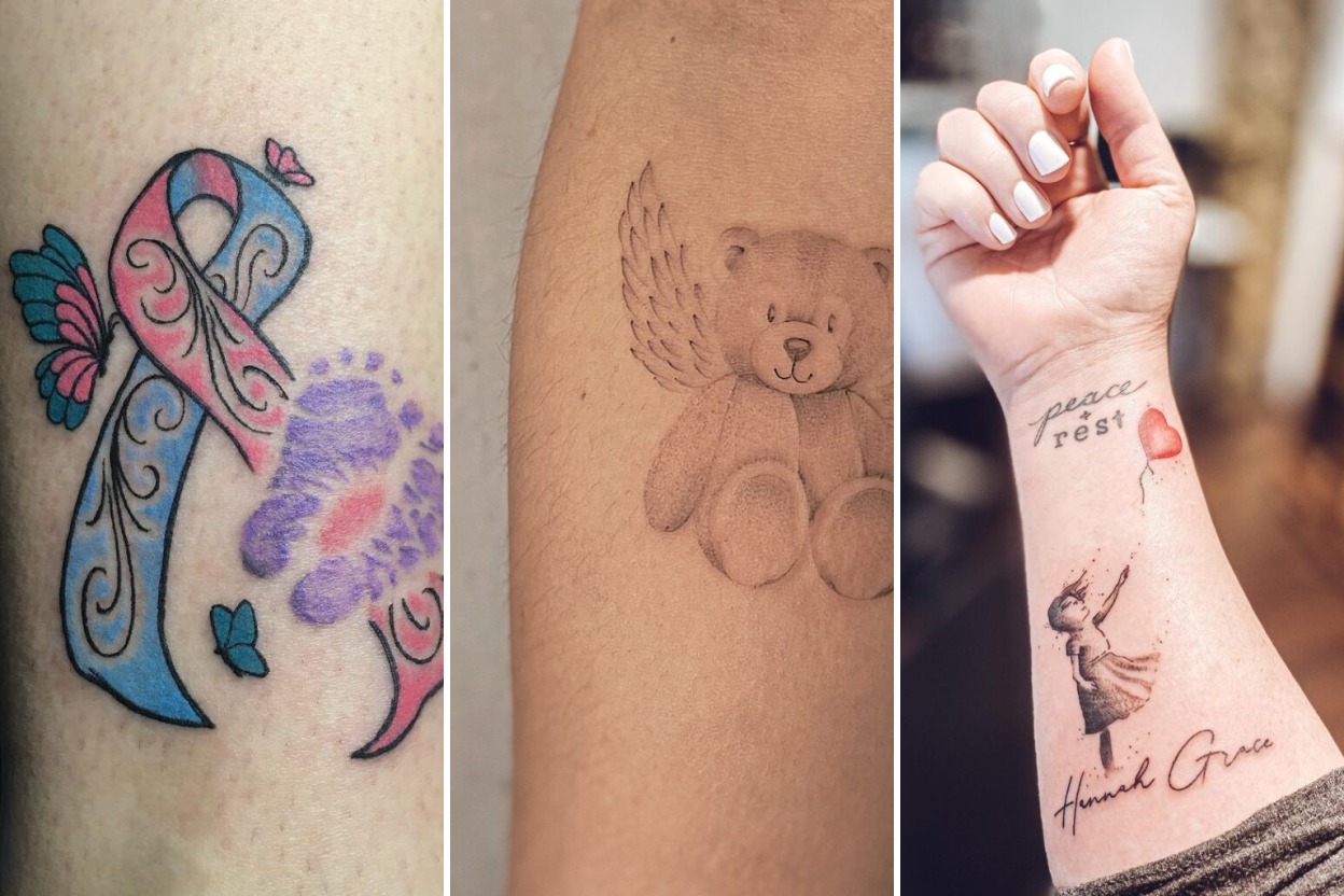 Aesthetic miscarried tattoo ideas and delicate ink ideas collage
