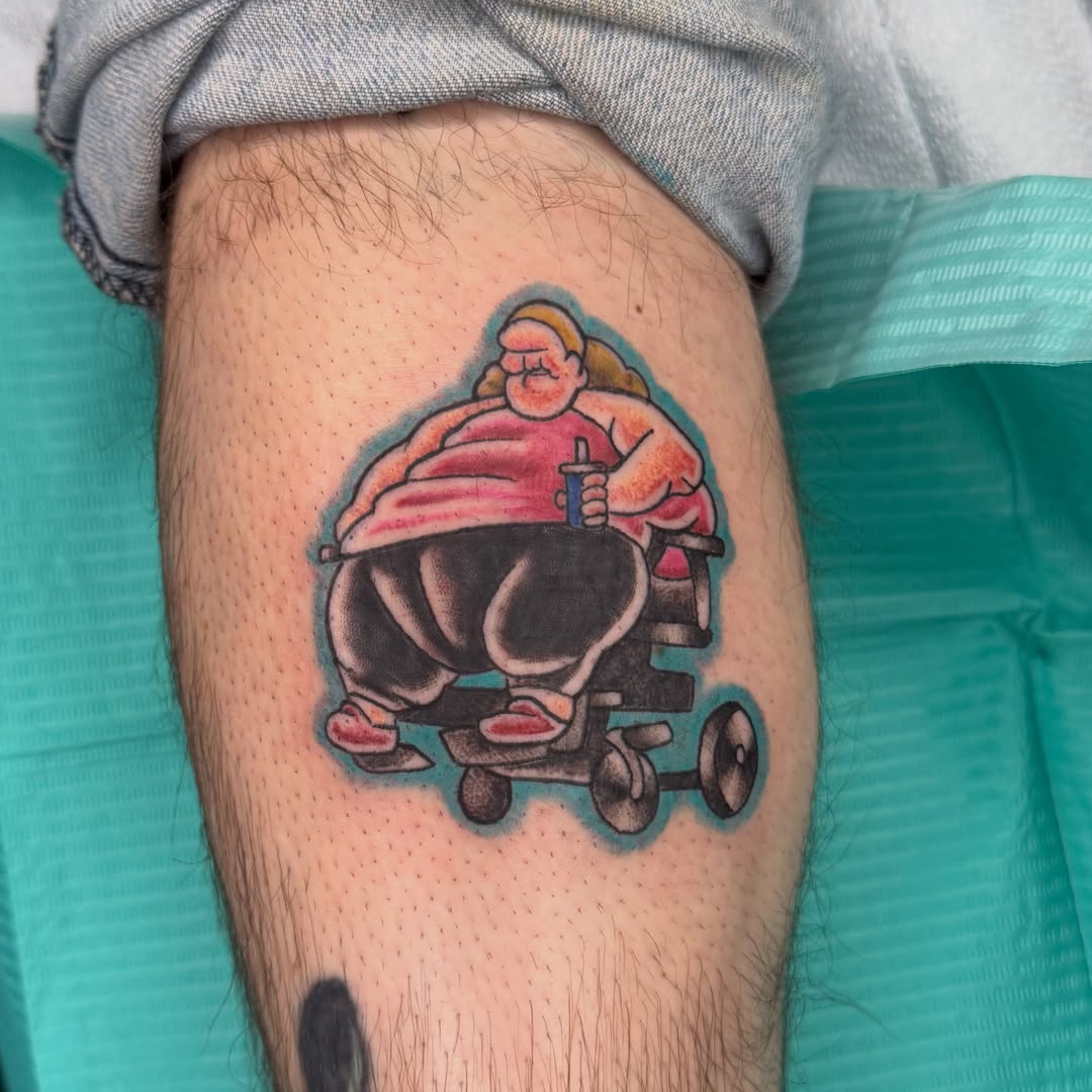 Funny Cartoon Lady Tattoo