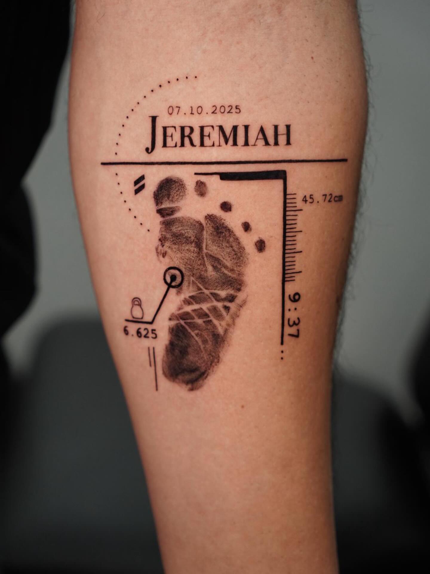 Twin Baby Footprints With Name Tattoo baby feet tattoos ideas tattoo