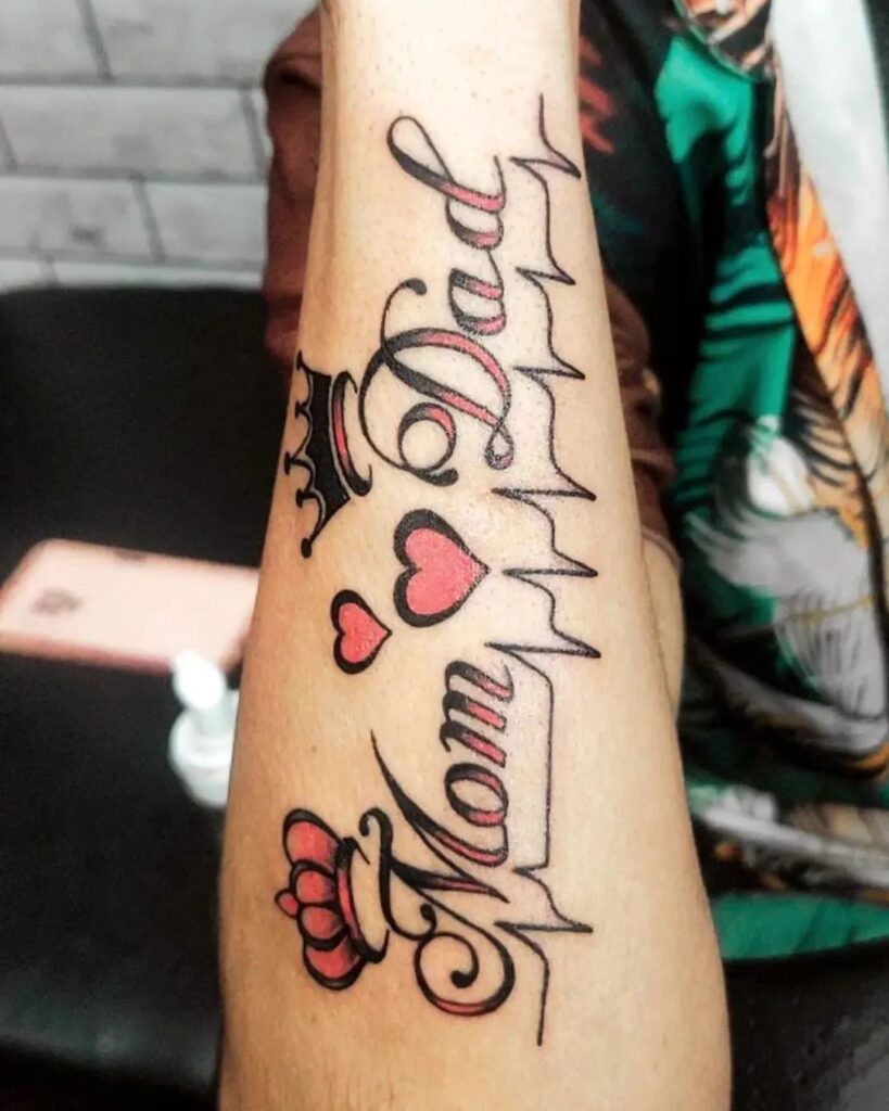 Name Forearm Script Tattoo
