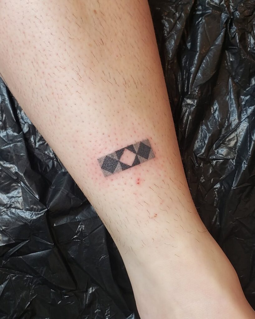 Sacred Dotwork Neck And Chest Tattoo