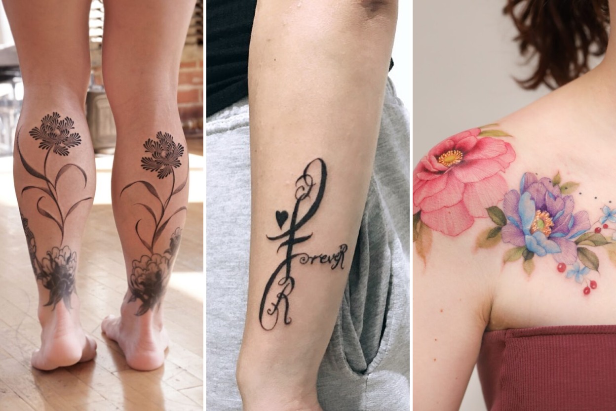 Aesthetic most painful tattoo spots and delicate ink ideas collage