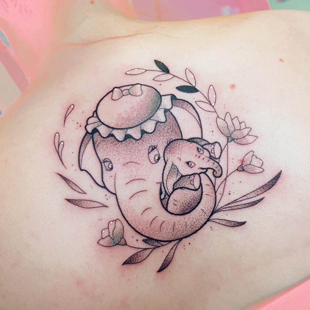 Mother and Baby Elephant Tattoo mommy tattoo ideas tattoo