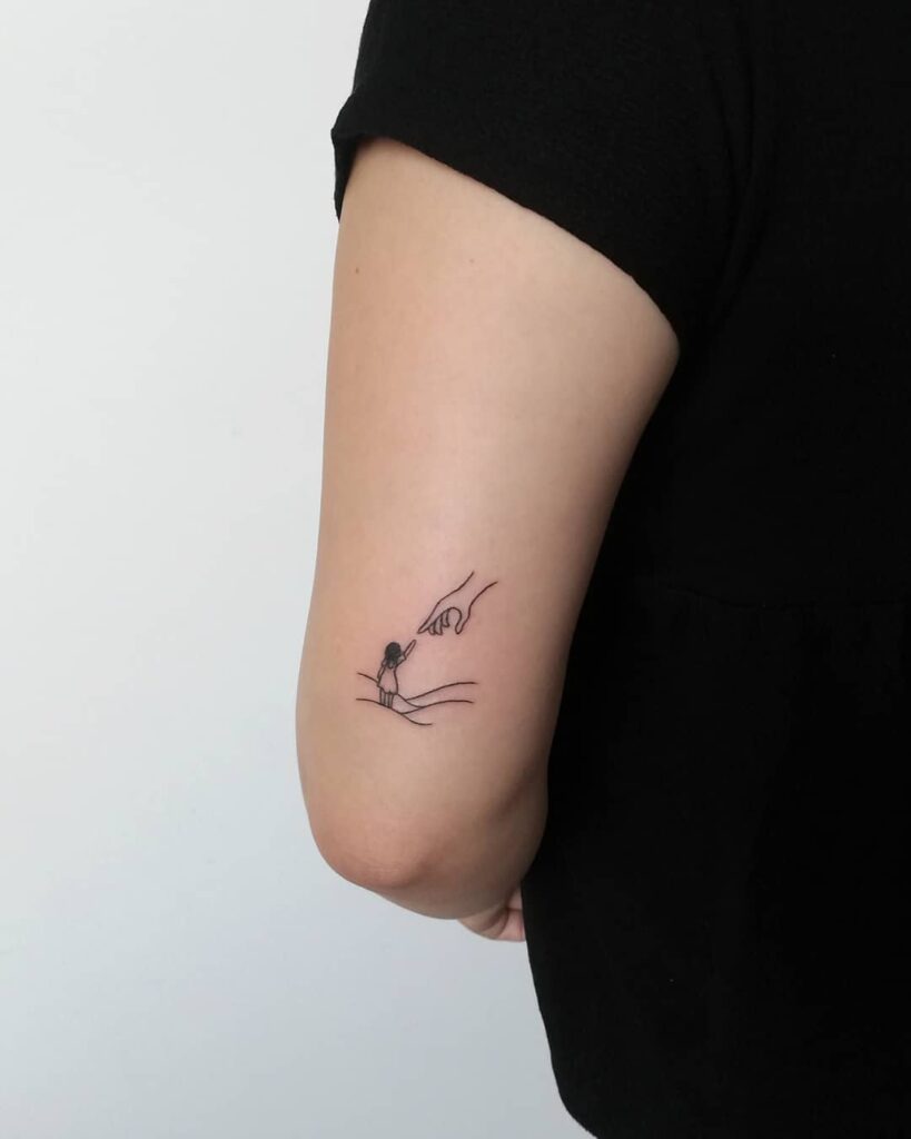 Mother and Child Holding Hands Tattoo mom with kids tattoos tattoo