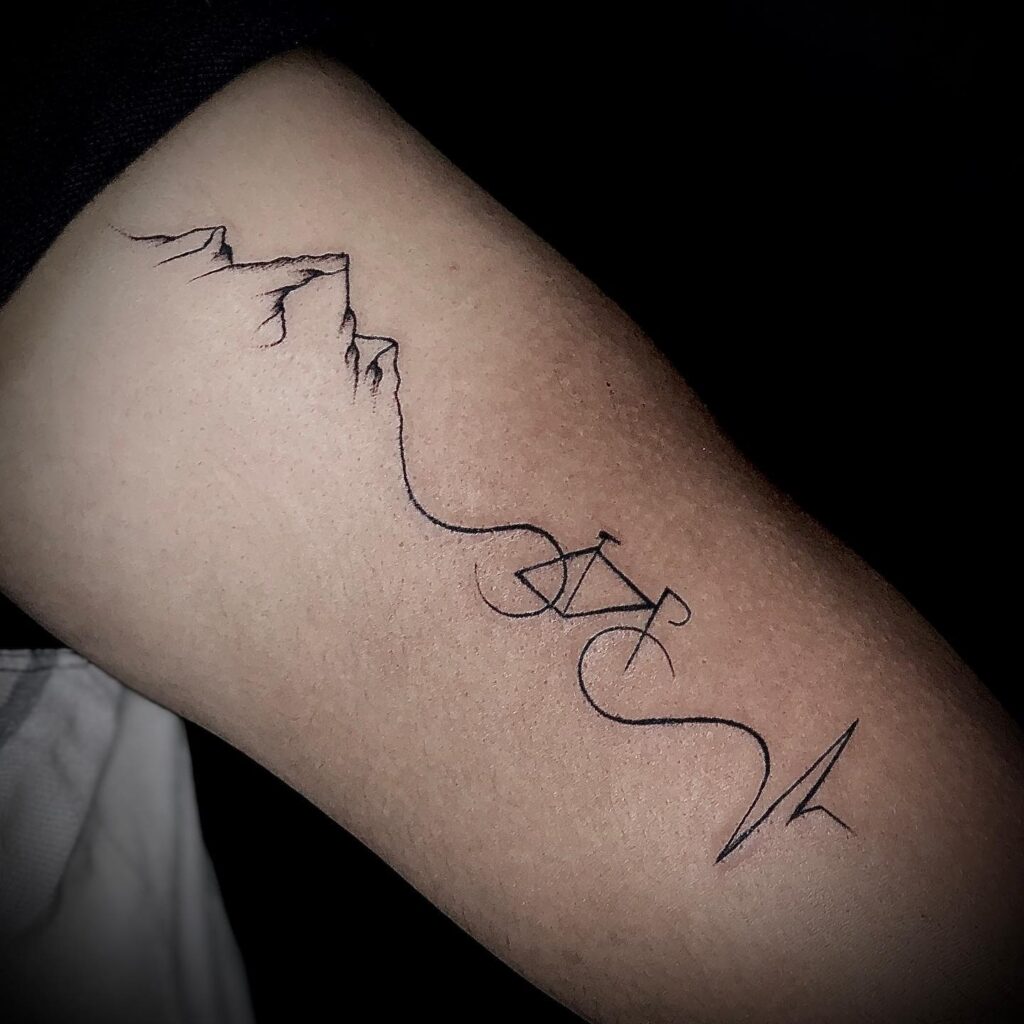 Mountain and Bicycle Tattoo mountain tattoos tattoo