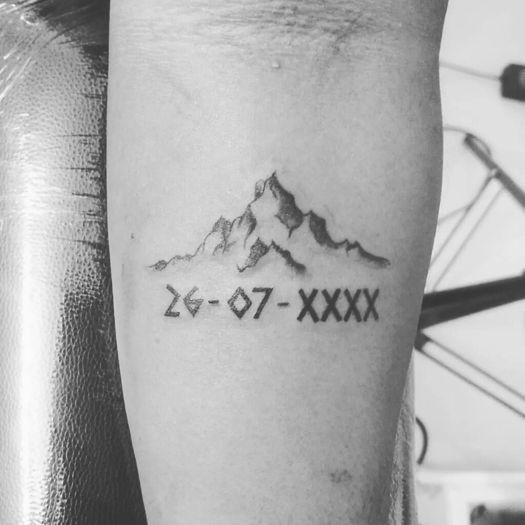Gothic Roman Numeral Forearm Tattoo roman numerals tattoos tattoo