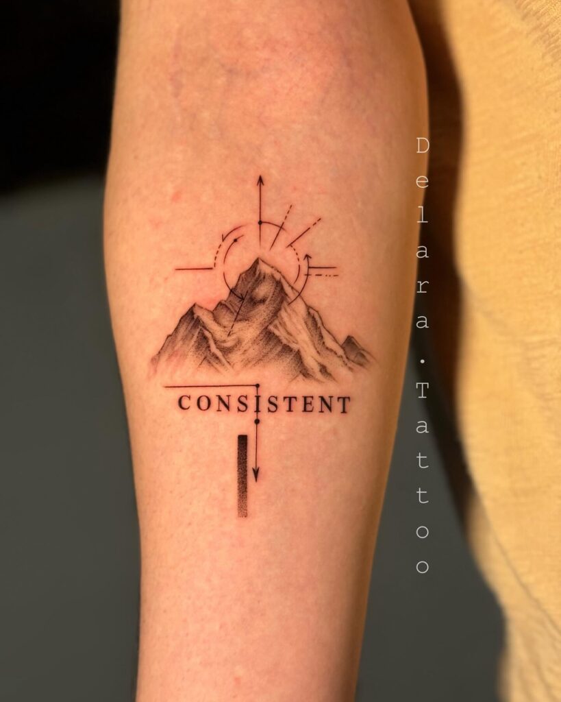 Mountain and &ldquo;Consistent&rdquo; Tattoo mountain tattoos tattoo