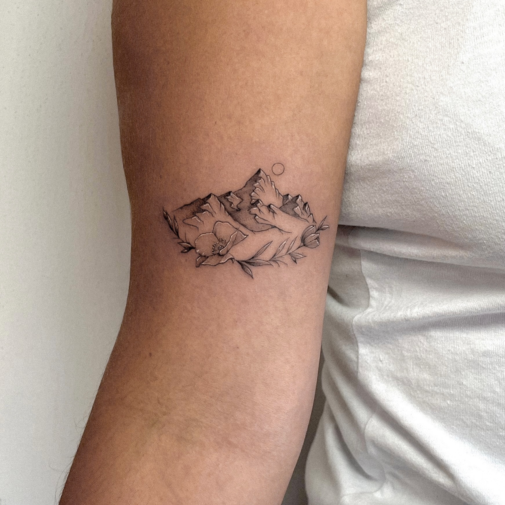 Mountain Wildflower Tattoo mountain tattoos ideas tattoo
