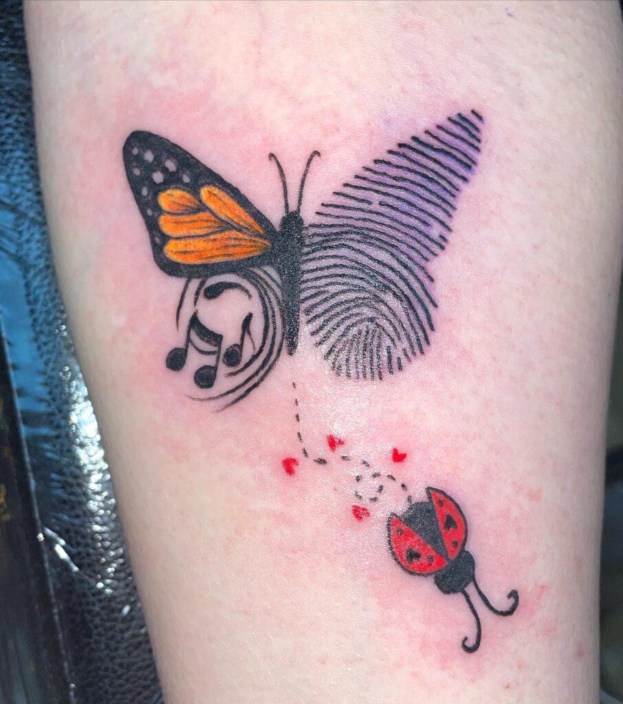 Single Fingerprint Heart Tattoo fingerprint tattoos tattoo