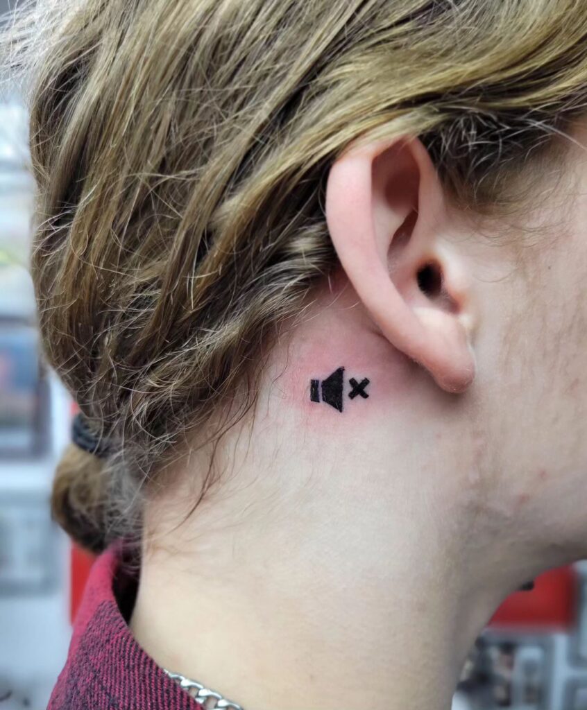 Hummingbird Behind-the-Ear Tattoo behind the ear tattoos tattoo