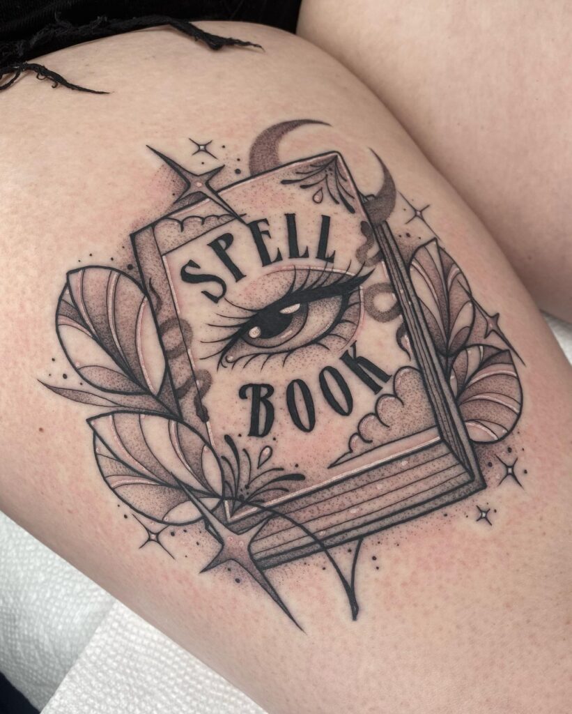 Dragon’s Tale Unfolding Tattoo book lover tattoos tattoo