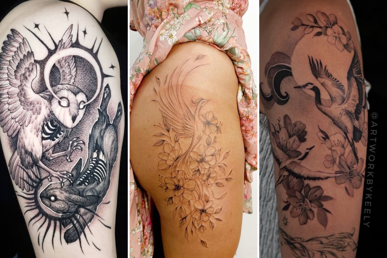 Aesthetic mystical tattoos and delicate ink ideas collage