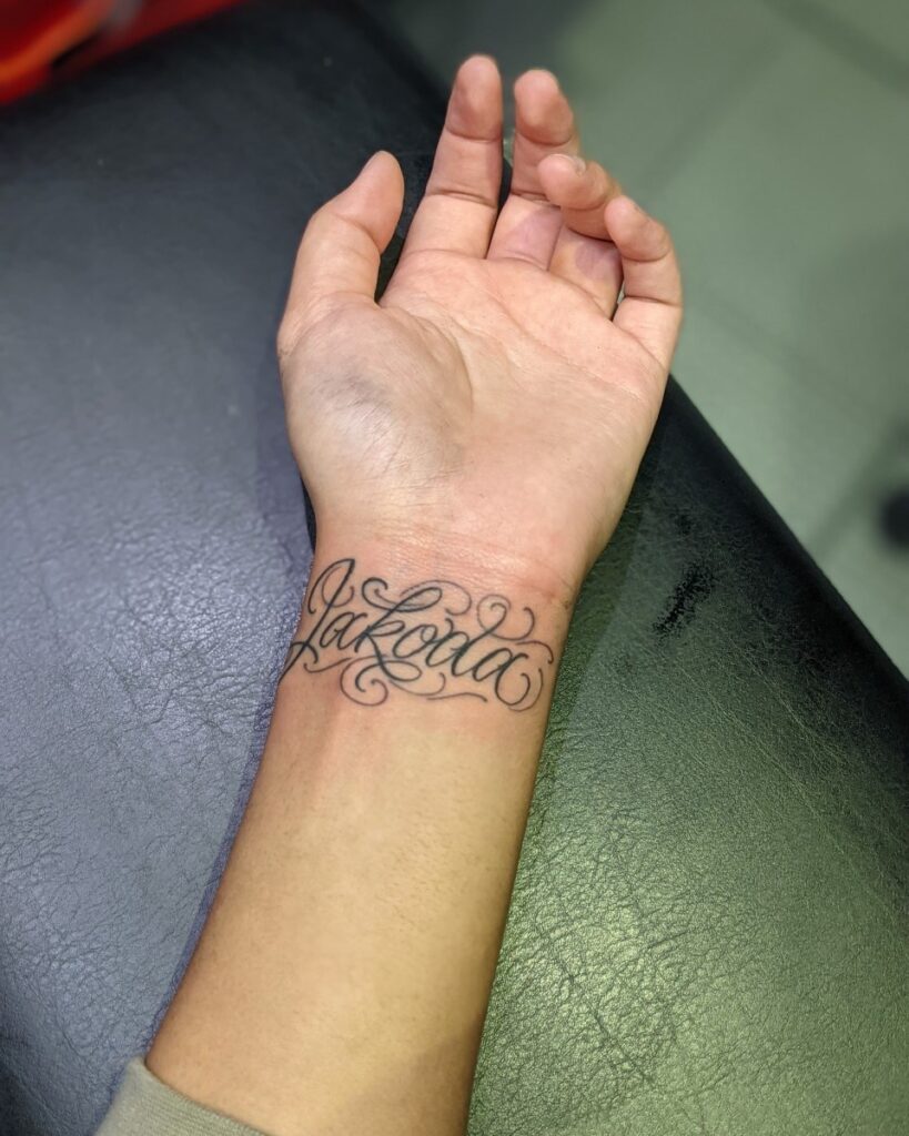 Name Heart Outline Name Tattoo