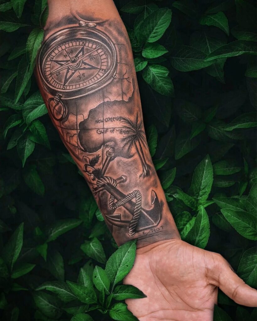 Nautical Adventure Compass Tattoo timeless compass tattoo designs tattoo