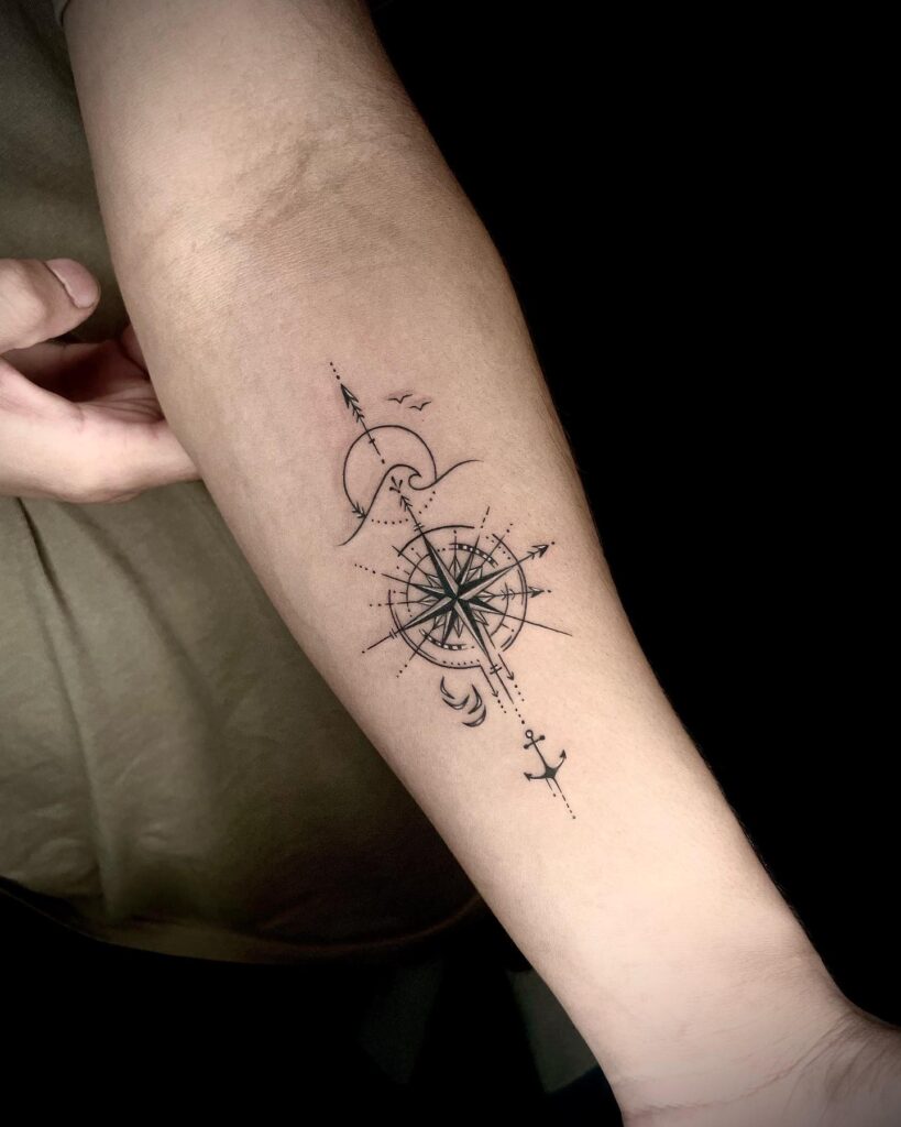 Nautical Journey Compass Tattoo timeless compass tattoo designs tattoo