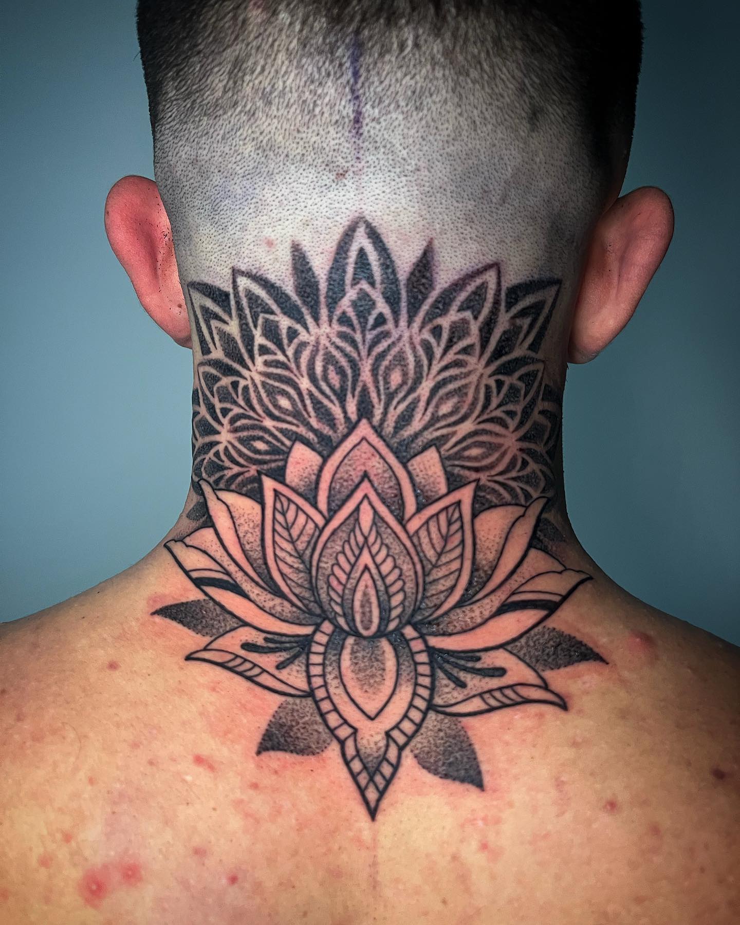 Neck Lotus Mandala Tattoo lotus mandala tattoo ideas tattoo