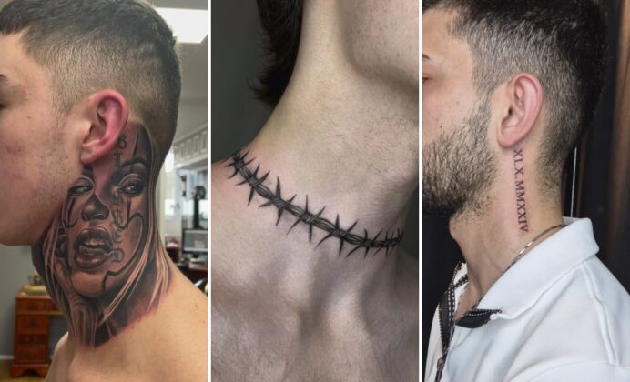 25+ Bold Neck Tattoo Ideas for Men Making an Unmistakable Statement