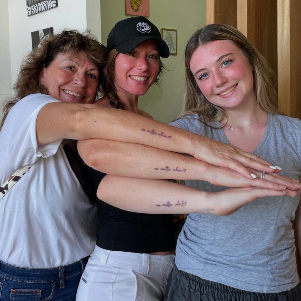 No Matter What Handwritten Script matching family tattoo