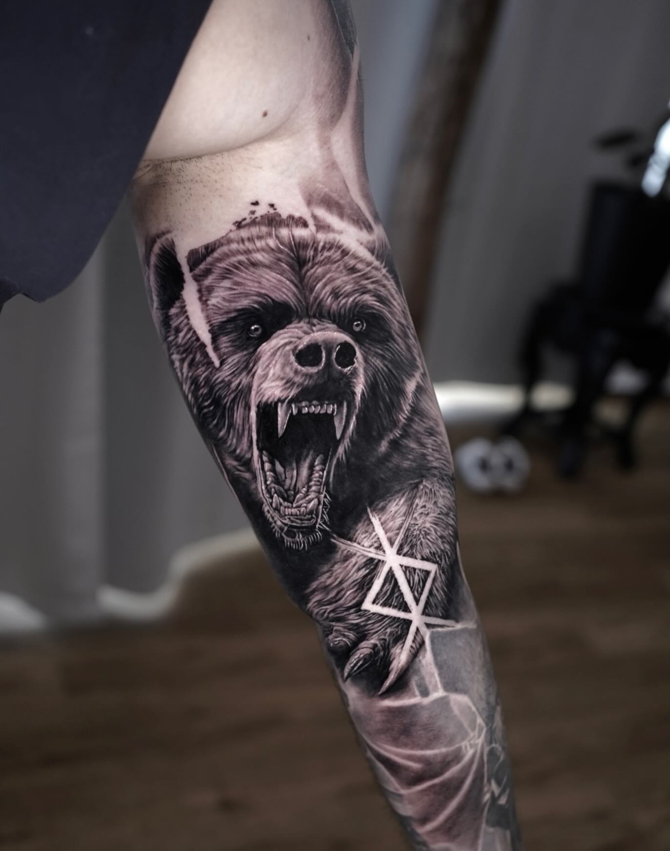 Roaring Bear Nordic Tattoo
