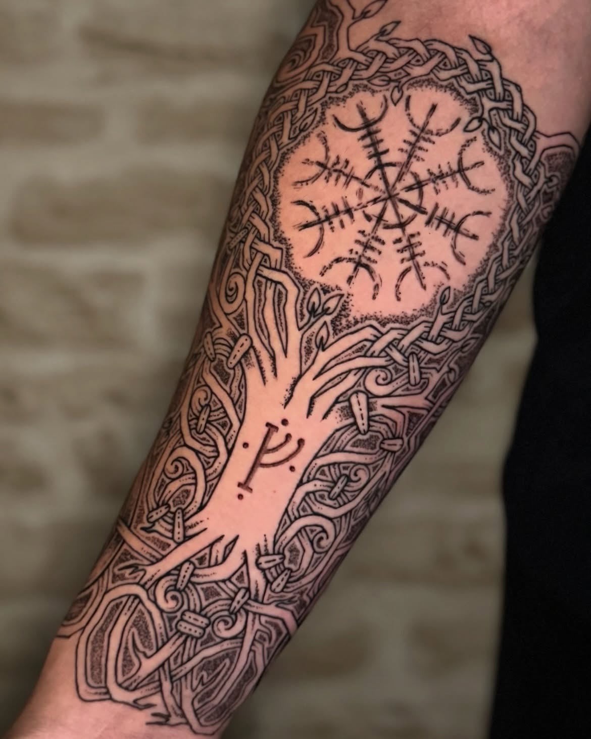 Yggdrasil And Helm Of Awe Nordic Tattoo