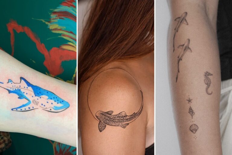 Aesthetic ocean tattoos and delicate ink ideas collage