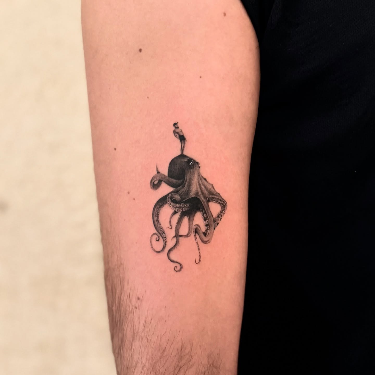 Octopus and Skull Hand Tattoo octopus tattoos tattoo