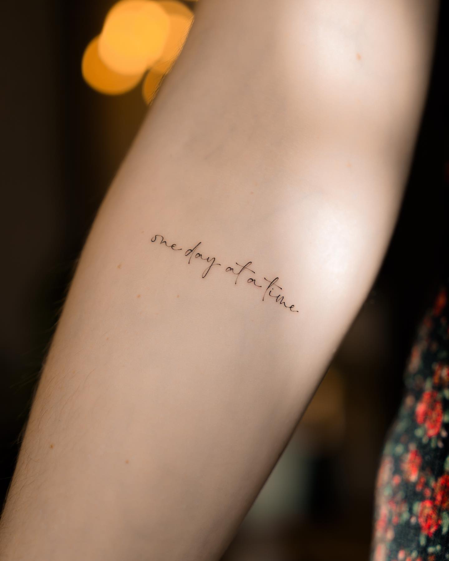 One Day at a Time Tattoo meaningful word tattoos tattoo