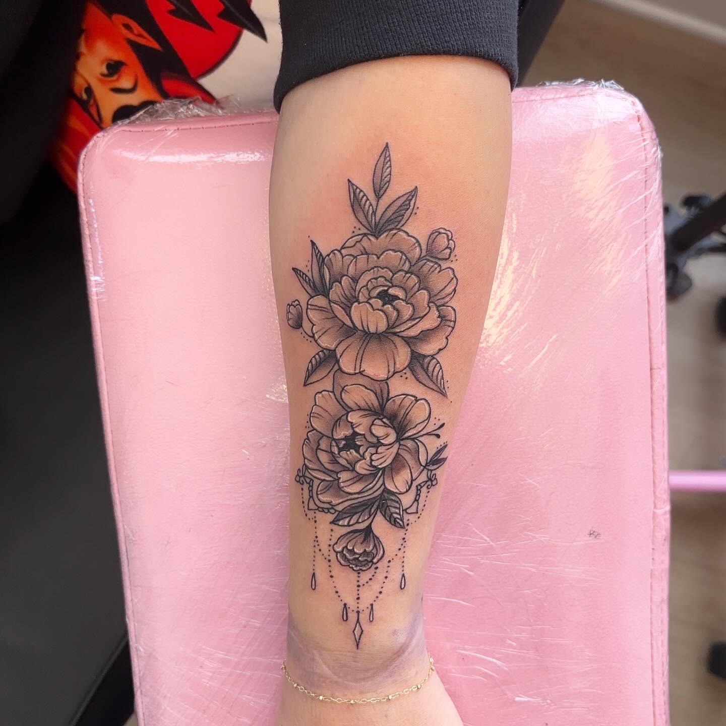 Ornamental Double Peony Forearm Tattoo peony tattoos ideas tattoo