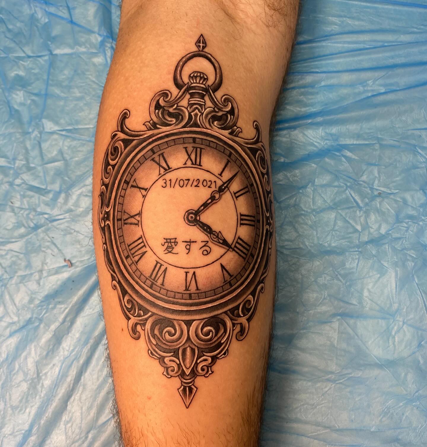 Ornamental Pocket Watch Clock Tattoo clock tattoo ideas tattoo