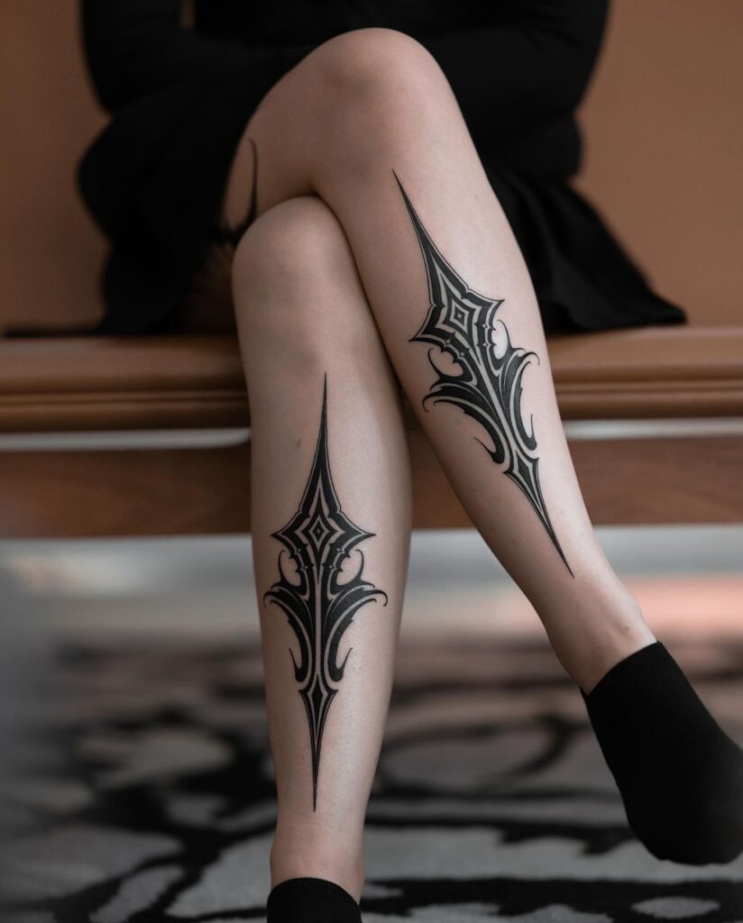 Dark Ornamental Tribal Forearm Tattoo