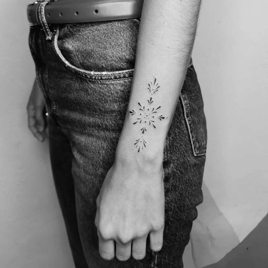 Angel Wings Wrist Tattoo