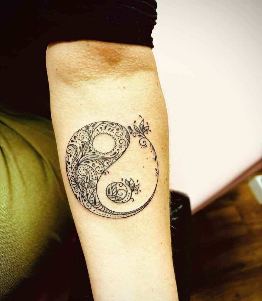Butterfly And Lotus Spiritual Awakening Tattoo