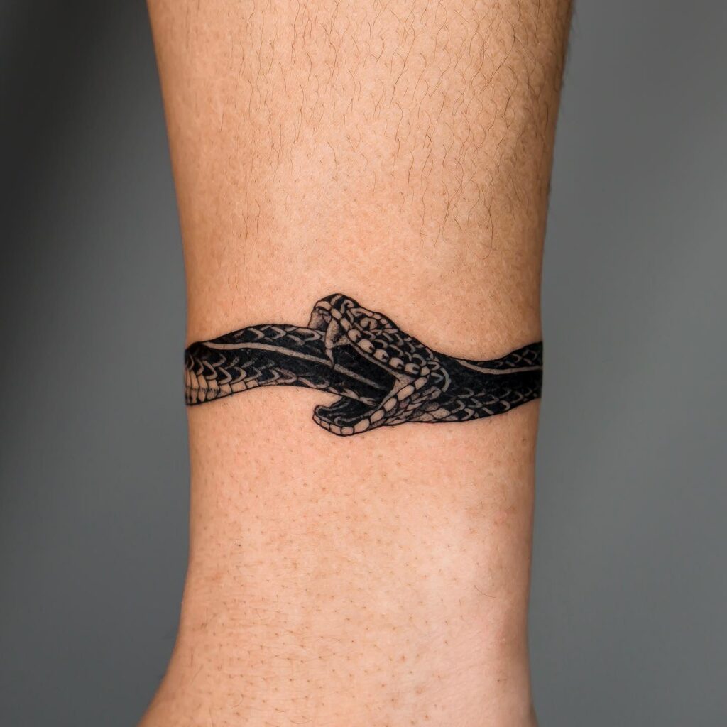 Infinity-Shaped Ouroboros Tattoo