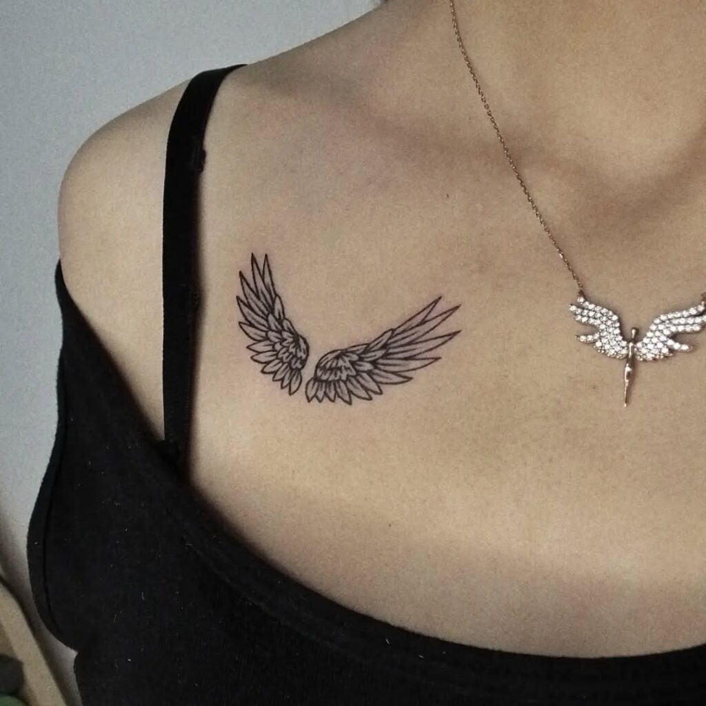 Outstretched Angel Wings Tattoo angel wings tattoo ideas tattoo