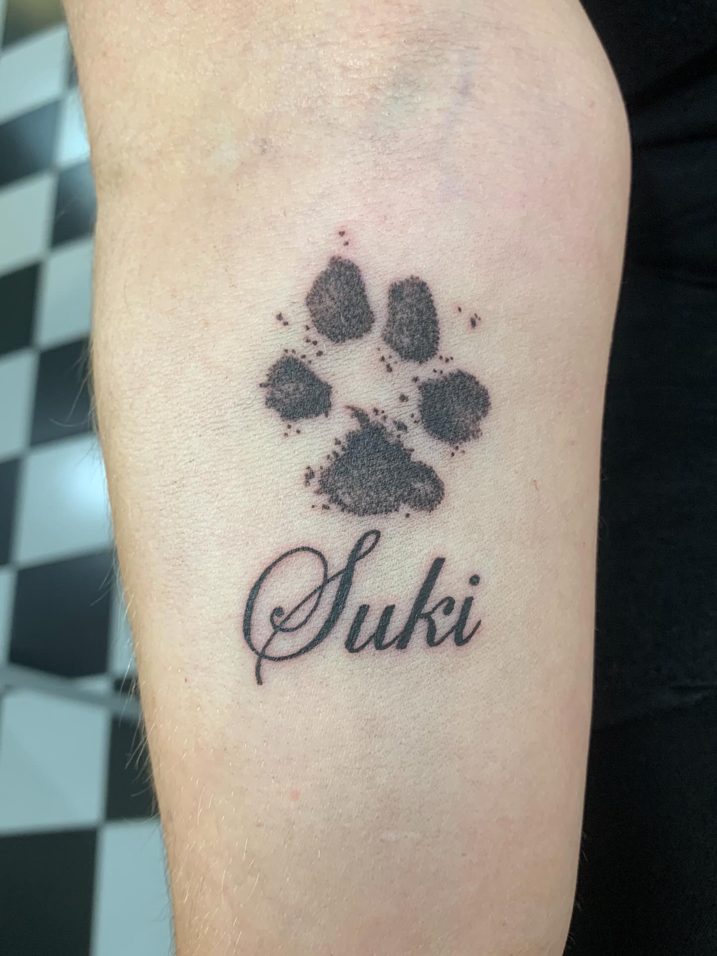 Watercolor Style Pawprint Tattoo pawprint tattoo ideas tattoo