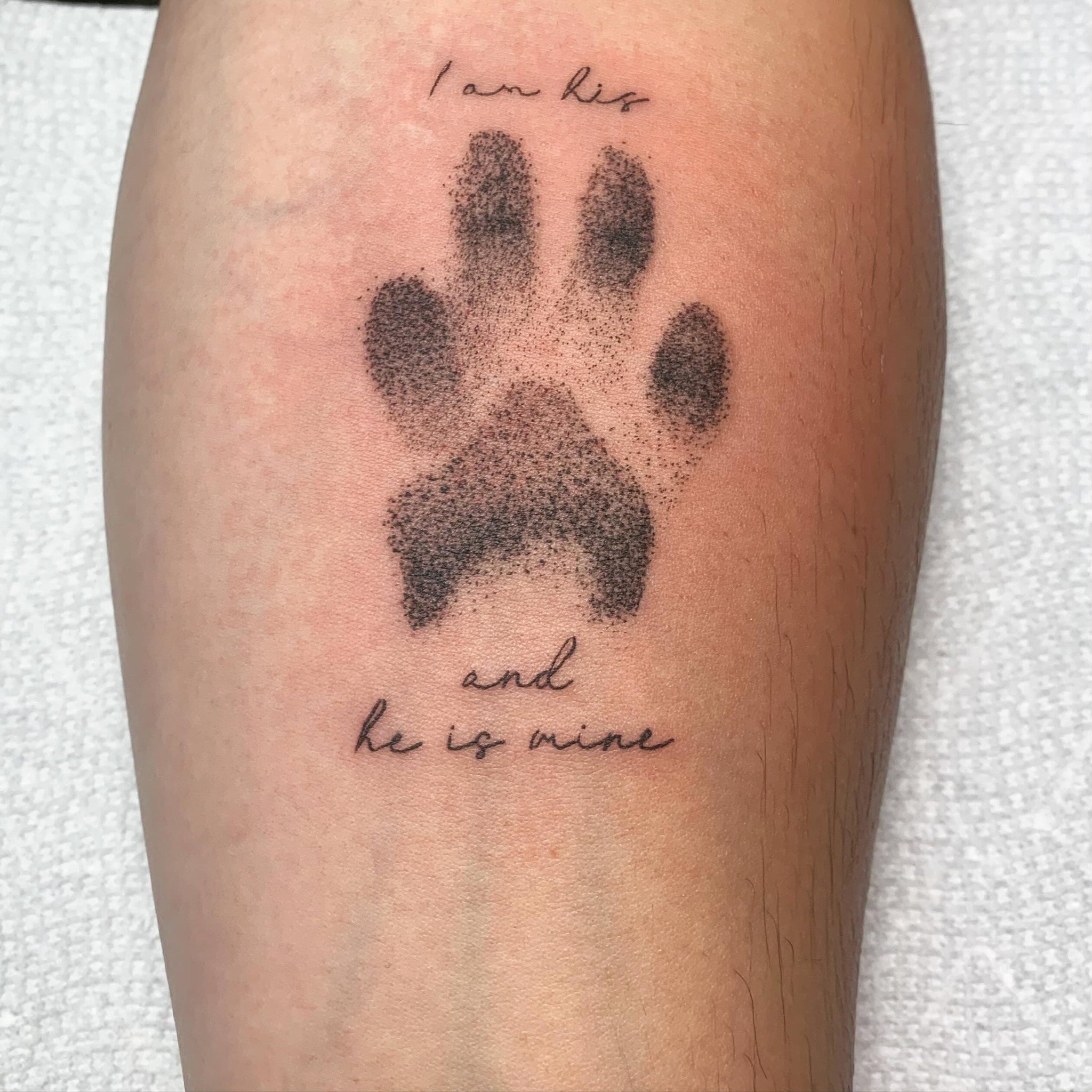 Floral Pawprint Name Tattoo pawprint tattoo ideas tattoo