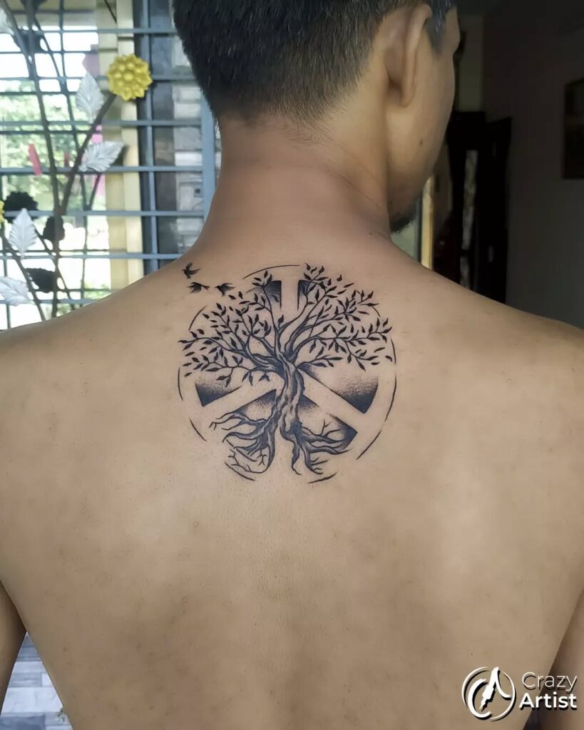 Peace Symbol Family Tree Tattoo family tree tattoos tattoo