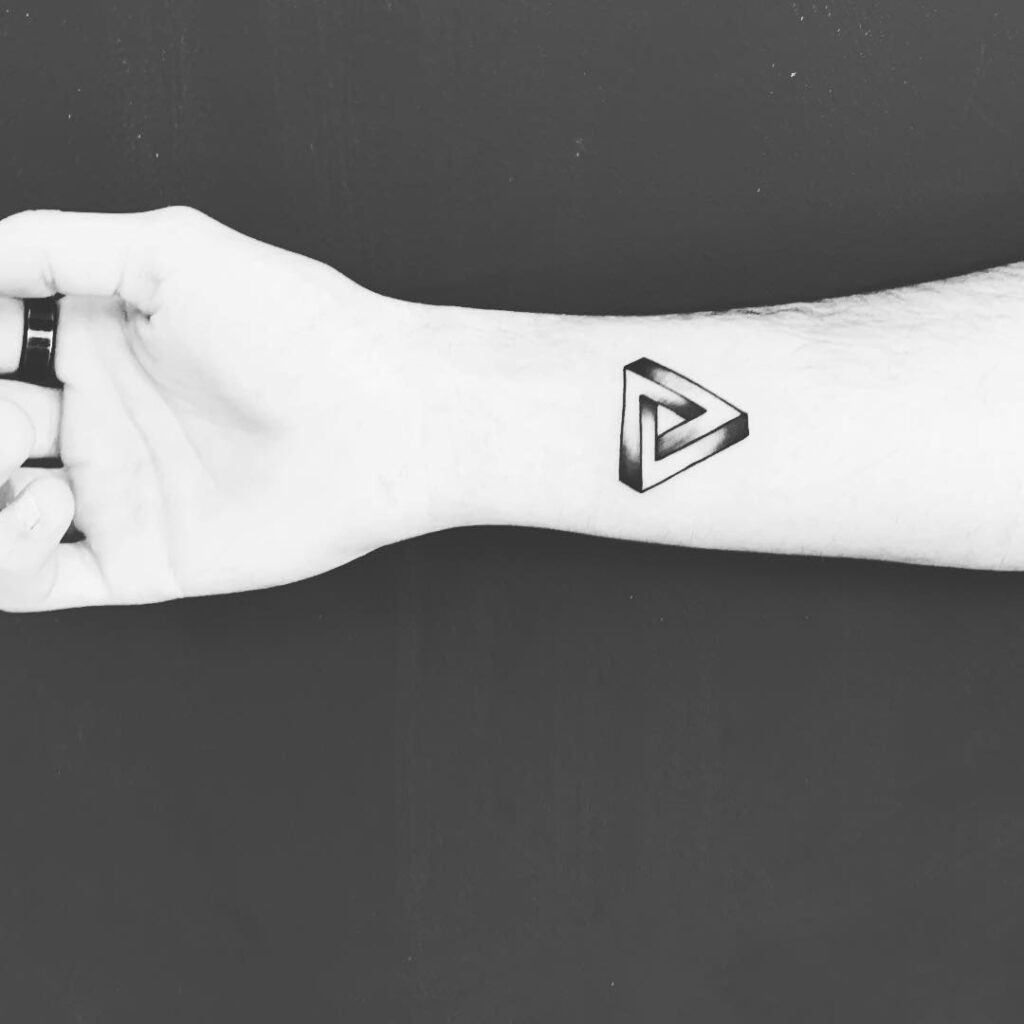 Penrose Triangle Illusion Tattoo symbols tattoos tattoo