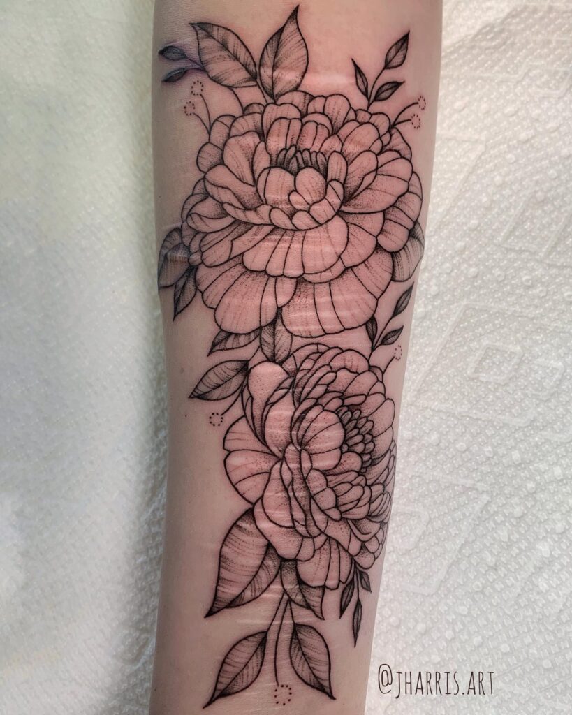Peruvian Lilies Shoulder Tattoo